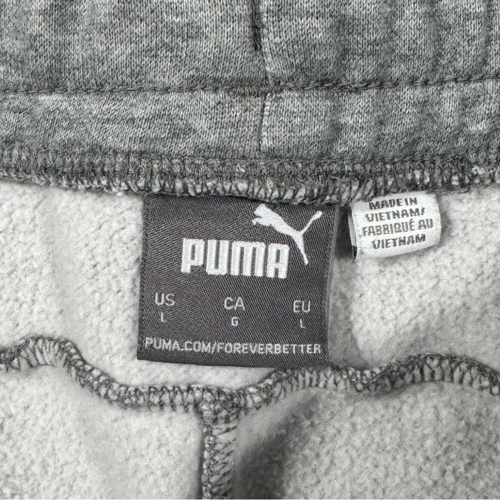 Puma Men's Embossed Fleece Jogger Pant Sweatpants Men's Grey Large Heather - Picture 4 of 9